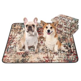 Qeils Washable Pee Pads For Dogs, 2 Pack Reusable Puppy Pads Super Absorbent Leakproof Dog Training Pads, Non-Slip Potty Pads For Floor, Crate, C (Option: Tie Dye RedPolyesterTPU-36Q41Pack of two)